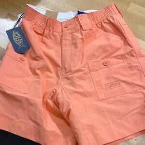 AFTCO Men's Coral-Orange Cargo Shorts